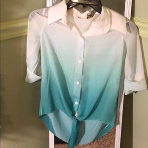 Multi Colored Button Up Top